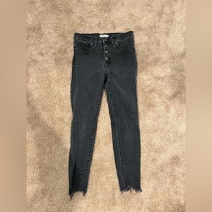 Distressed, black jeans from Madewell, size 28